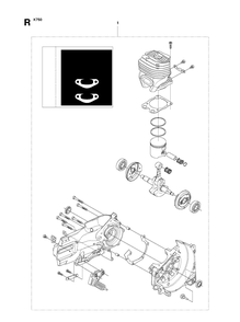 Short Block 2 Diagram and Parts List for K750 (544936207)(2010-02) Husqvarna Lawn Tractor Accessories