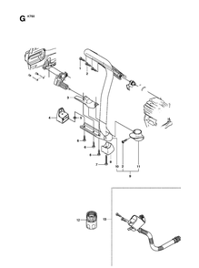 Handle Diagram and Parts List for K750 (544936207)(2010-02) Husqvarna Lawn Tractor Accessories