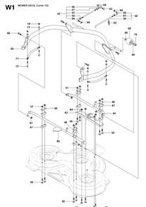 103cm Cutting Deck Diagram and Parts List for RIDER15V2AWD (965200901)(2009-04) Husqvarna Lawn Mower
