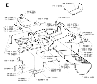 Chassis / Frame Diagram and Parts List for R11 2001-01 Husqvarna Lawn Tractor