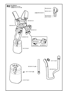 Harness Diagram and Parts List for 324RX  Husqvarna Brush Cutter