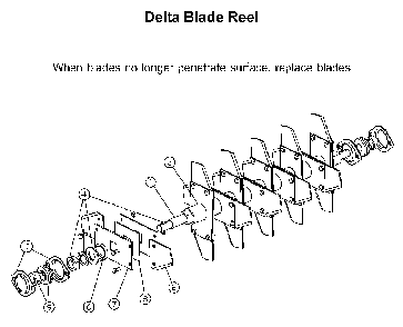 Delta Blade Diagram and Parts List for DT18C 2001-03 Husqvarna Dethatcher