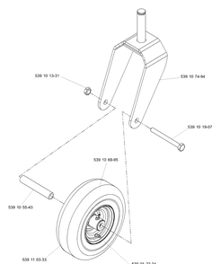 Caster Assembly Diagram and Parts List for Z4218KOA (968999282)(2005-08) Husqvarna Lawn Mower