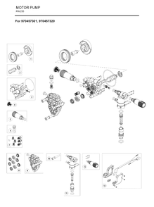 Pump 2 Diagram and Parts List for PW235  Husqvarna Pressure Washer
