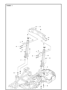 Chassis / Frame 3 Diagram and Parts List for P525  Husqvarna Lawn Mower