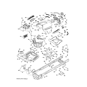 Chassis Diagram and Parts List for 917289540  Husqvarna Lawn Tractor