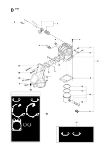 Cylinder Diagram and Parts List for K750 (544936207)(2010-02) Husqvarna Lawn Tractor Accessories