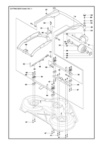 103cm Cutting Deck Diagram and Parts List for 103R300  Husqvarna Lawn Tractor Accessories