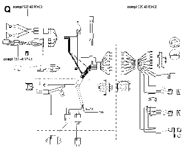 Wiring Harness Diagram and Parts List for RIDERPRO18AWD (953536601)(2005-03) Husqvarna Lawn Tractor
