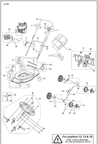 Product Complete 3 Diagram and Parts List for LC19A  Husqvarna Lawn Mower
