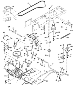 Drive Diagram and Parts List for LT1538 (954569776-D)(2003-01) Husqvarna Lawn Tractor