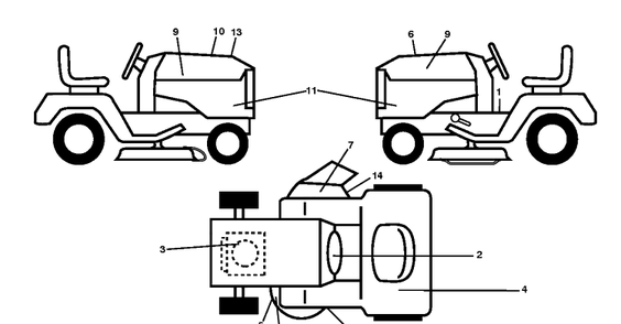Part Location Diagram of 598467901 Husqvarna DECAL.ENGINE.B&S