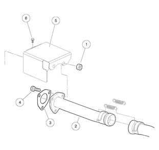 Exhaust Pipes - Diesel Vehicles Diagram and Parts List for HUV4421GXP 2009 Husqvarna Lawn Tractor