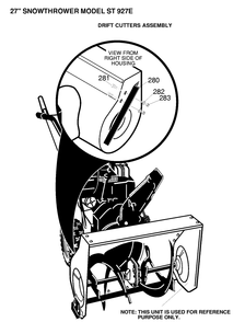 Accessories Diagram and Parts List for ST927E 1997-01 Husqvarna Snow Blower