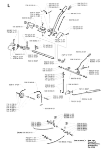 Controls Diagram and Parts List for PF18 2001-01 Husqvarna Lawn Tractor