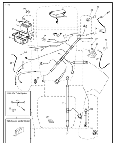 Electrical Diagram and Parts List for YTH2042TD (96041022000)(2010-12) Husqvarna Lawn Tractor
