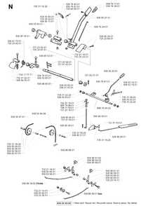 Controls Diagram and Parts List for PF18 2000-02 Husqvarna Lawn Tractor