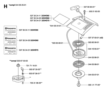 Part Location Diagram of 537353421 Husqvarna 