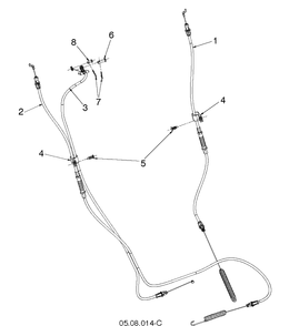 Control Panel And Discharge Chute 8 Diagram and Parts List for ST224 (96193009606)(2019-03) Husqvarna Snow Blower