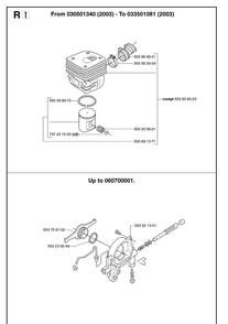 Service Updates 2 Diagram and Parts List for 365 20070900001-20101800000 Husqvarna Chainsaw