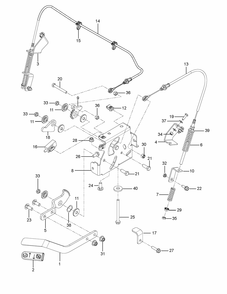 Parking Brake Diagram and Parts List for MZ28ZTBF966582501-00 2010-02 Husqvarna Lawn Tractor