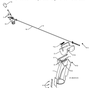 Control Panel / Discharge - A 2 Diagram and Parts List for 16530SBXLS (96193004101)(2009-06) Husqvarna Snow Blower