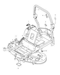 Decals Diagram and Parts List for M-ZT52  Husqvarna Lawn Mower