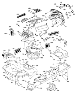 Chassis / Frame Diagram and Parts List for GT52XLS (96043015900)(2012-09) Husqvarna Lawn Tractor