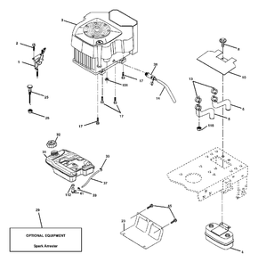 Engine Diagram and Parts List for YTH2248 (954571977-A)(2004-06) Husqvarna Lawn Tractor