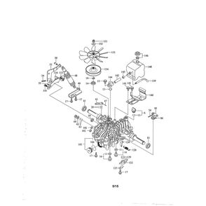 Transaxle Diagram and Parts List for GT48XLSI 96043017700 Husqvarna Lawn Tractor