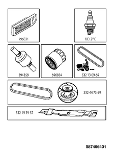 Accessories Diagram and Parts List for TS238 (96041036900)(2014-09) Husqvarna Lawn Tractor