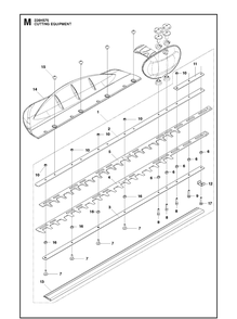 Cutting Equipment Diagram and Parts List for 226HS75S (967279603)(20153600001-Current)(2015) Husqvarna Hedge Trimmer