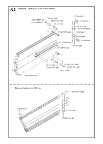 Guards 1200mm Diagram and Parts List for WS440HF (00000008382 - 20134408468)(2012-07) Husqvarna Circular Saw