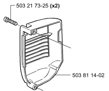 Muffler Cover Diagram and Parts List for 338XPT 2004-08 Husqvarna Chainsaw