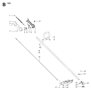 Part Location Diagram of 5301657-24 Husqvarna Operator's Manual