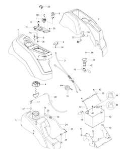 Ignition System Diagram and Parts List for Z242F  Husqvarna Lawn Mower