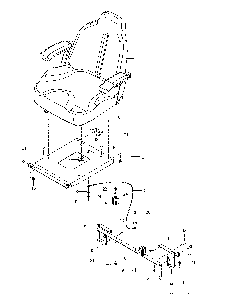 Seat Diagram and Parts List for 967277501-01  Husqvarna Lawn Mower