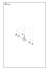 Crankshaft Diagram and Parts List for 122R  Husqvarna Brush Cutter