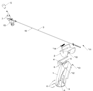 Control Panel And Discharge Chute Diagram and Parts List for 1830HV (96193007304)(2012-06) Husqvarna Snow Blower