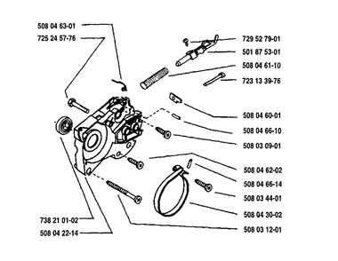 Chain Brake Assembly Diagram and Parts List for ELECTRIC1400 1995-09 Husqvarna Chainsaw