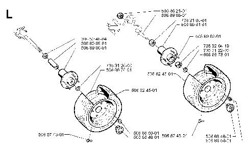 Wheels And Tires Diagram and Parts List for RIDER1030BIOCLIP 1997-05 Husqvarna Lawn Tractor