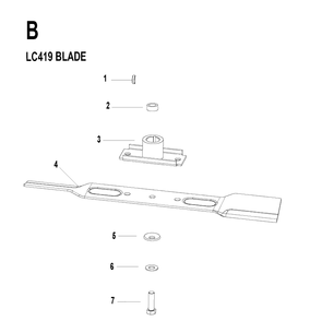 Blade Diagram and Parts List for LC419 2019-04 Husqvarna Lawn Mower