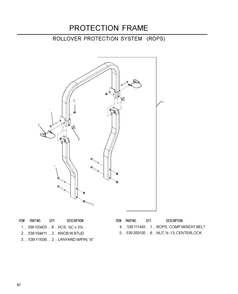 Protection Frame Diagram and Parts List for IZ5223 (968999707)(2007-09) Husqvarna Lawn Mower