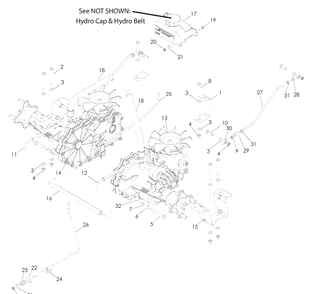 Hydraulic Pump - Motor 2 Diagram and Parts List for LSZ5424 (965880901)(2008-11) Husqvarna Lawn Mower