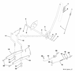 Page G Diagram and Parts List for 96018000100 2010-02 Husqvarna Lawn Tractor