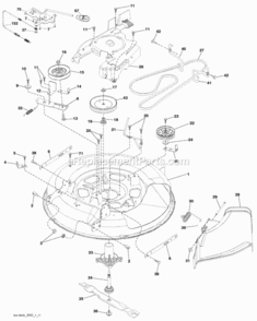 Page F Diagram and Parts List for 960480001 2010-02 Husqvarna Lawn Tractor
