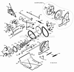 Page K Diagram and Parts List for 96194000801 2010-03 Husqvarna Snow Blower