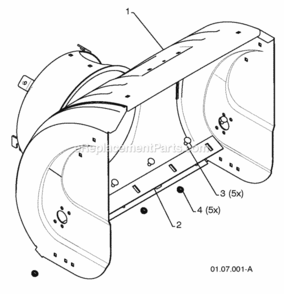 Page R Diagram and Parts List for 96194000801 2010-03 Husqvarna Snow Blower