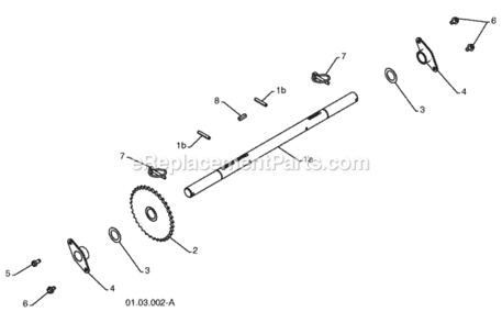 Drive Diagram and Parts List for 96194000901 2009-08 Husqvarna Snow Blower