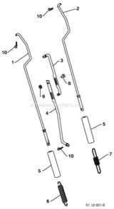 Page T Diagram and Parts List for 96194000901 2009-08 Husqvarna Snow Blower